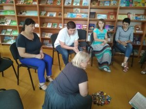 Беседа у тематической выставки «Без срока давности…». /Памяти жертв геноцида/.